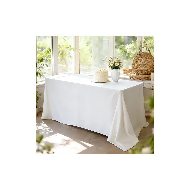 Mantel Rectangular Satinado Decoración De Mesa 145x300cm