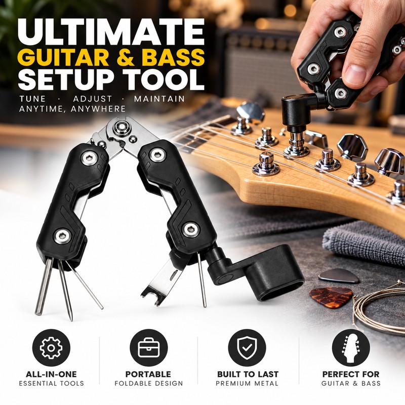 Guitar & Bass Setup Multitool for Neck Relief & String