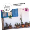 BESPORTBLE Geometric Iron Metal Hanging Planter Pot with Stand Flowerpot