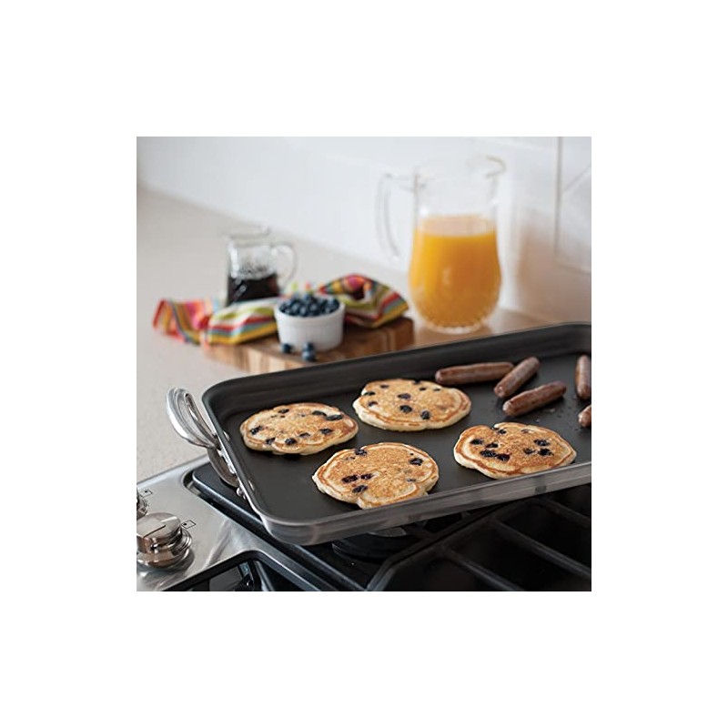 Nordic Ware 2 Burner High Sides Griddle 11 by 18-Inch