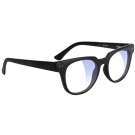Glassy Lox Premium Blue Light Blocking Glasses, Anti Eyestrain and Fatigue, Glasses for Computer and Gaming, Matte Black Frame