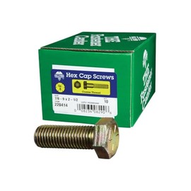 Hillman 7/8-9 in. Dia. x 2-1/2 in. L Heat Treated Steel Hex Head Cap Screw 10 pk