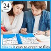 24 Pieces Plastic Folders with Pockets and Prong Folders with