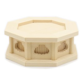 Pedestal 座像 Length 2.5 Equal For Eight Corners, Stands 5 cm Tall 桧木