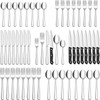HIWARE 48-Piece Silverware Set with Steak Knives for 8, 18/8