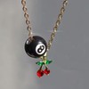 Cherry Necklace for Women Black Eight Pendant Necklace Charm Jewelry