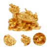 iplusmile 1pc Creative Gold Tortoise Luck Statue Feng Shui Home