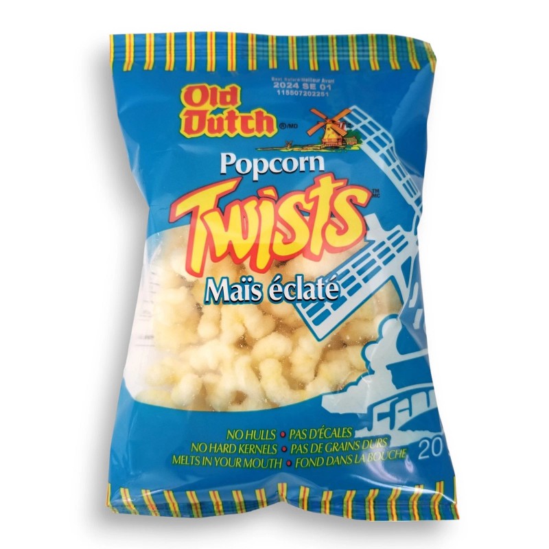 Old Dutch Popcorn Twists, Snack Size, 20g/0.7 oz