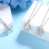 Jewmon Initial Necklace 925 Sterling Silver Cubic Zirconia Alphabet 26