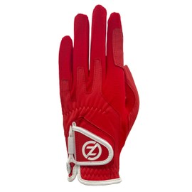 Zero Friction Ladies Cabretta Elite Left Hand Golf Glove, One Size, Red