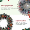 2Pcs Artificial Christmas Wreath with 1 Rope and 2 Hooks,