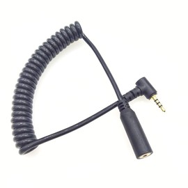 Seadream 2.5mm Coiled Male to Female Extension Cable 2.5mm Right Angled Male to Female Dash Cam Rearview Backup Camera Reverse Car Recorder Cord Extension Retractable Spring Cable,4Pin