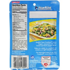 Starkist Tuna Creations, Zesty Lemon Pepper, Single Serve 2.6-Ounce Pouch (Pack of 4)
