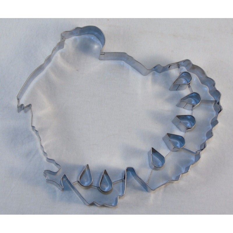 R&M International 7" TURKEY Cookie Cutter Thanksgiving Stainless Steel ~