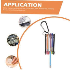 Ieron 9Pcs Portable Allen Key Set Torx Key Set, Folding Hex Wrench Set Metric Key, Tx Star Colour Coding 2-6mm, SL5, PH2, T30 for Furniture Assembly, Bicycle Repair, Household DIY