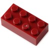 Feleph Classic Building Kit, 2 x 4 Bricks, Dark Red,