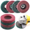Keadic 8Pcs Nylon Fiber Flap Disc for Bench Grinder, 4