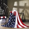 Premium Flannel Cuddly Blanket, Super Soft Reversible Blanket with Flag