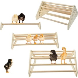 3 Pack Chick Perch Chick Toys Chick Wooden Roosting Bar Chick Jungle Gym Perch Stand for Chicken Brooder, Coop Baby Chicks