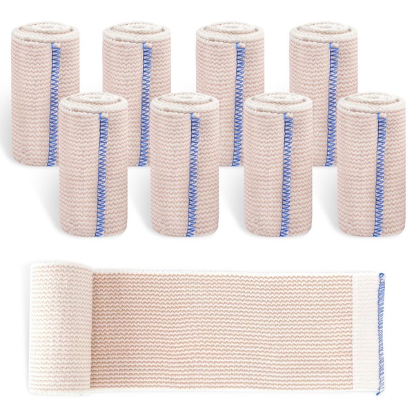 8 rolls of elastic bandage: compression bandage 10 cm x