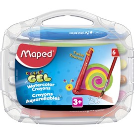 Maped 836349 Color Peps Gel Watercolor Crayons, Assorted Colours, Pack of 6
