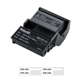 MakeID EP53 Flag Labels, P-Flag Pre-Sized Label Tape with Ribbon Cartridge for Indoor/Outdoor Wire and Cable, DataCom Labeling - for EP53 Portable Industrial Label Maker