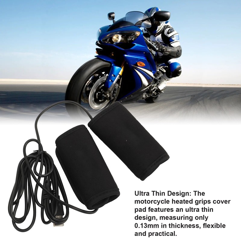 DC5V Motorcycle Heated Grips Cover Pad USB Interface Handlebar Grip