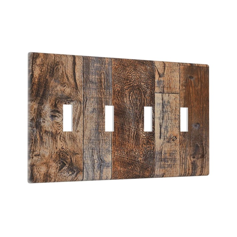 Rustic Brown Wood Grain Wall Plate Switch Plate Decorator Wall