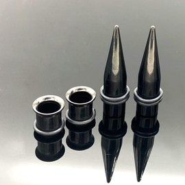 Bngukju 316L Surgical Steel Ear Gauges Kit - Includes Tapers and Tunnels in Sizes 9MM,1G,00G,7/16", 9, Alloy Steel, steel