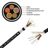 LINKSQ UL2464 30FT 20 Gauge 5 Conductor AL Shielded Wire,