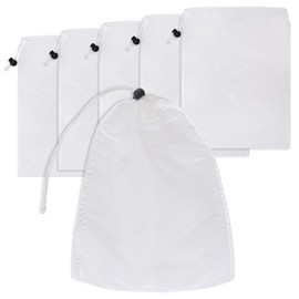 4 Pcs Pool Vacuum Cleaner Filter Bags Fine Mesh with Locking Cord Pool Skimmer Net Bags Pool Leaf Net Replacement Mesh Bag for Leaf Vacuum Pool Cleaners Pools Aquariums Ponds (4)