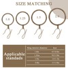 Curtain Rings with Hooks Rustproof Metal Drapery Rings with Eyelets