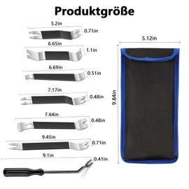 lcyen 17-Piece Car Disassembly Tool Set, Car Lever Tool, Car Tool for Door Panels and Interior Trims, Pin Tool, Car Set with Trim Wedges, Valve Caps, Bag, Work Gloves