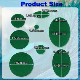 Pndeyo 16pcs Puffer Down Jacket Patches, Self-Adhesive Nylon Repair Patch, Mix Sizes Waterproof Stick on Tape for Coat Clothing Tent Sleeping Bags Ski Pants Holes Repairing- Green