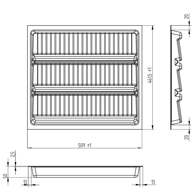 Nobilia SO-BOX 2 Cutlery Tray Width 50.9 cm Depth 46.2