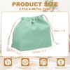 uxcell 2 Pcs Drawstring Makeup Bag, 7.3" Canvas Cosmetic Bag
