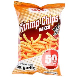 Calbee Baked Shrimp Chips - Hot Garlic - 3.3 oz - 2 Pack
