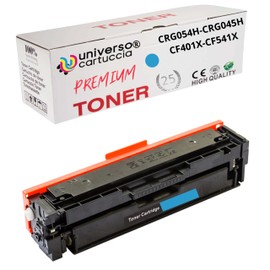 universo cartuccia® Universal Toner Compatible with Canon CRG-054H and CRG-045H and Universal Toner Compatible with HP CF401X CF401A - CF541X CF541A High Capacity (CYAN)