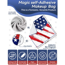 Magic Self-Adhesive Cloth, Makeup Wrap Cloth Bag, Cosmetic Bag Magic Cloth, Magic Makeup Wrap, Camera Lens Wrap Cloth, Protective Cover For Cosmetics Palette, Cat Grooming Wrap(Blue, 50*50cm)