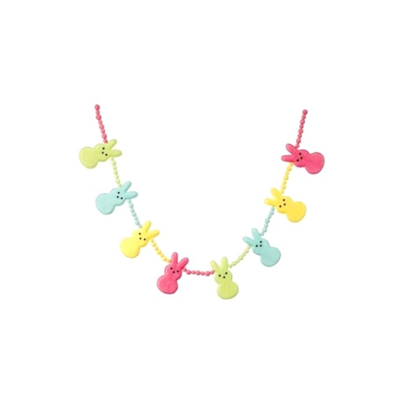 The Bridge Collection 4' Pastel Marshmallow Bunny Garland - Easter