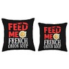 French Onion Soup Recipe Mix Bowl Japanese Cheese Throw Pillow