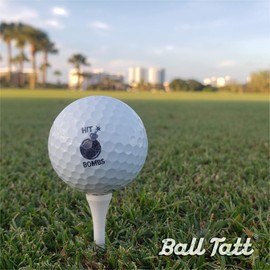 Ball Tatt - Hit Bombs Golf Ball Stamp, Golf Ball Stamper, Self-Inking Golf Ball Stamp Markers, Reusable Golf Ball Marking Tool to Identify Golf Balls, Golfer Gift Golfing Accessories