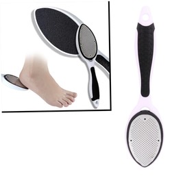 Baluue 1pc Double-sided Stainless Steel Foot File Portable Exfoliator for Callus Dead Skin Removal for Smooth Feet Practical Tool