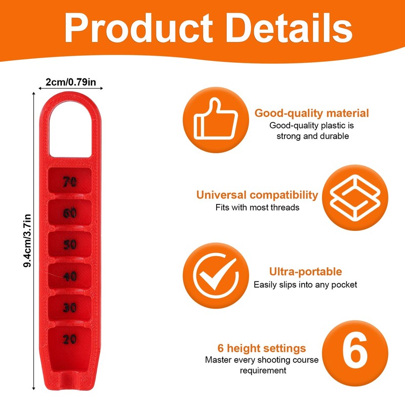 Lyreh Golf Tee Height Adjuster, 6 Settings Plastcic Precision Adjustments