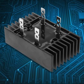 Haosie Bridge Rectifier 1600V, Diode Bridge Rectifier, 1pcs 100A Amp 2 Phase High Power Rectifier for Power Supply Black