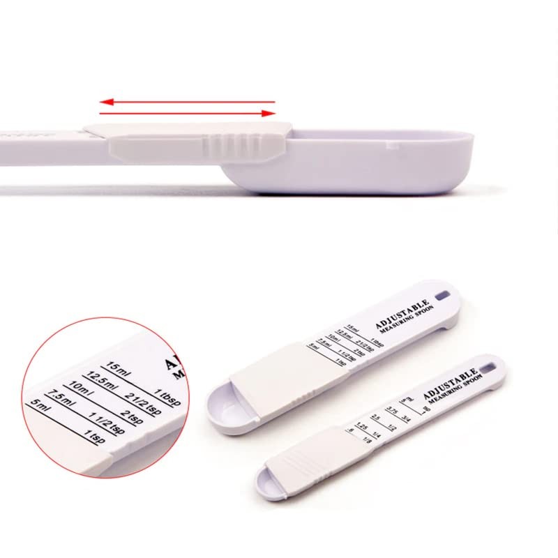 fiXte® Adjustable Wet & Dry Plastic Measuring Spoon Set