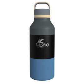 HIBEAR - 32oz All-Day Adventure Flask: The Insulated Multi-Tool of Beverage Bottles - Craft Pourover, Cold Brew, Tea, Water Infusion, Wine Decanting, Hydration. (Moon Tide)