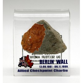 Pieza original de la pared de Berlín en el punto de control Charlie Motive Souvenir 2 x 2 Checkpoint Charlie)