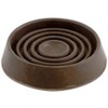 Shepherd 9077 1-3/4" Brown Round Cushioned Rubber Caster Cups 4 Count 3-Pack