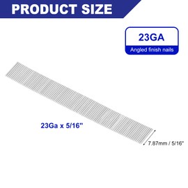 sourcing map 23 Gauge Headless Pins Nails, Stainless Steel 5/16" Length for Molding Cabinetry Building, 10000Pcs